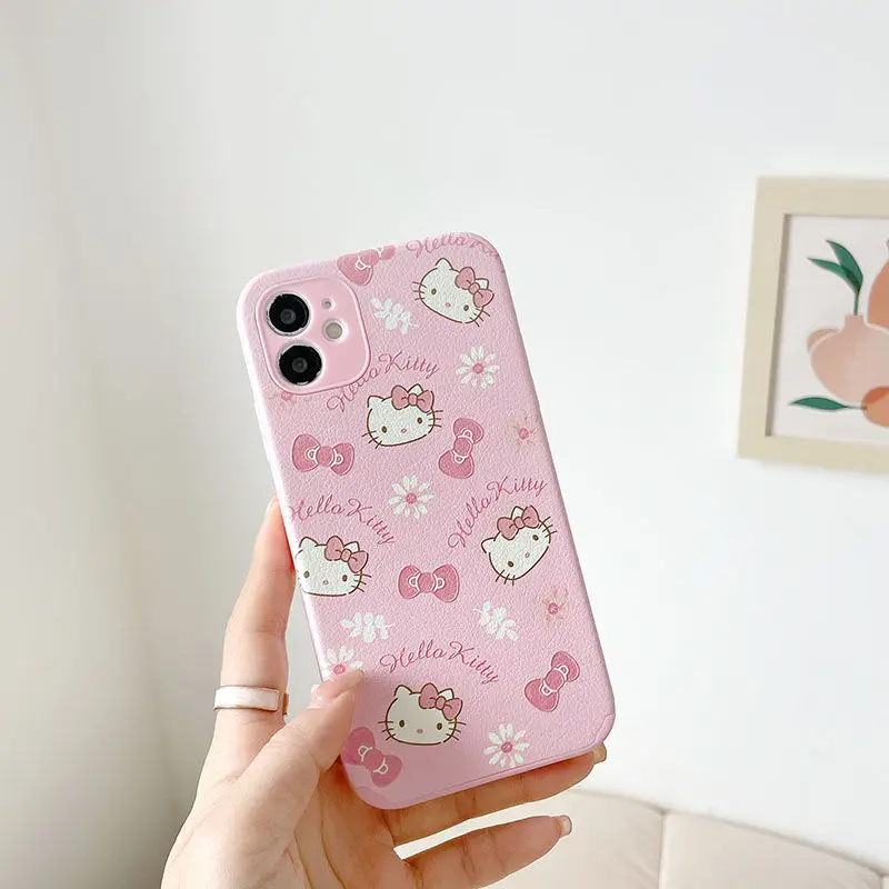 Kawaii Hello Kitty противоударный мягкий чехол для телефона Iphone 12 11 Pro Xs Max Xr X Se 7 8 Plus Чехлы