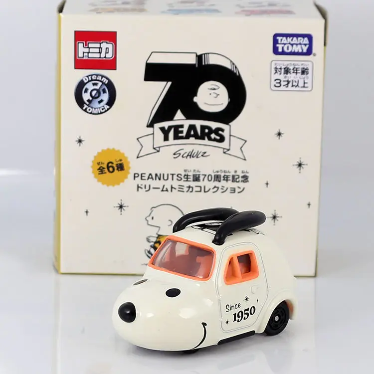 

TAKARA Tomy Tomica Alloy Car Model Snoopy 70th Anniversary Edition Alloy Mini Toy Car Simulation Car Toys