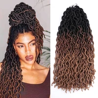gypsy locs synthetic goddess faux locs crochet hair soft braids dreadlocks curly twist braiding hair for women black 15strands