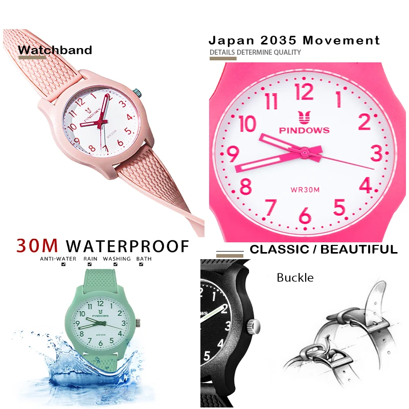 Fashion Youth Lady Quartz Watch Small Dial Simple Design Student Girl Hand Clock Children Waterproof Casual PU Women Wristwatch