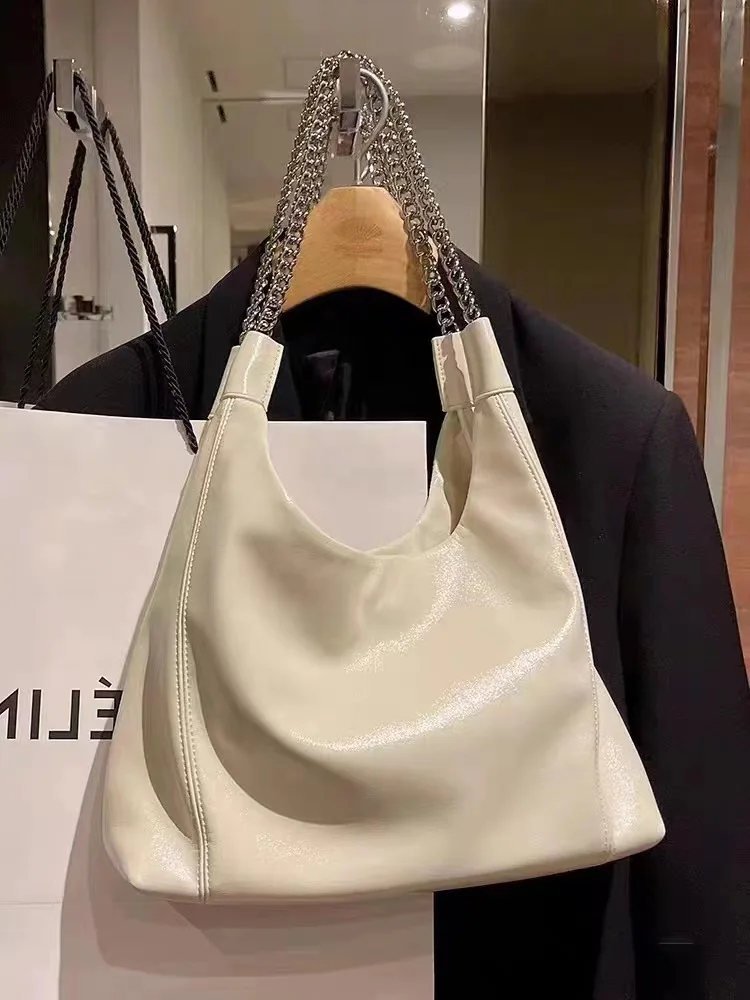 Soft Leather Tote Bag 2023 New Trendy and Advanced One Shoulder Big Bag Underarm Bag Chain Strap Stray Bag Women's Bag