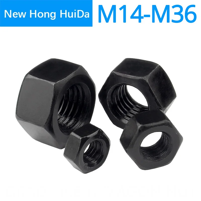

M14 M16 M20 M22 M24 M27 M30 M36 Black Steel GRADE 8.8 Hexagon NUT High Quality Metric Hex Nut For Screws Bolts Fasteners