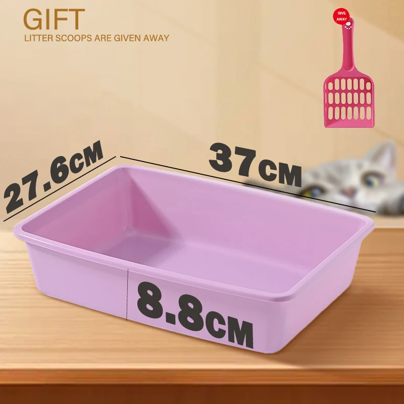 Pet Toilet Bedpan Anti Splash Cats Litter Box Cat Tray with Scoop Kitten Dog Clean Toilette Home Plastic Sand Box Cat Supplies images - 6
