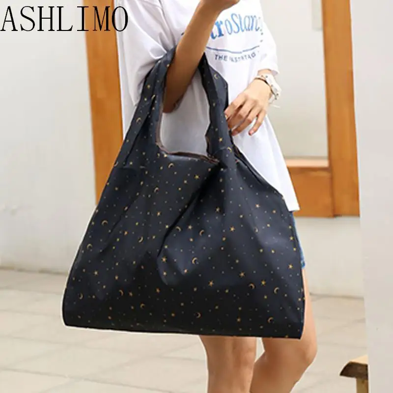 

Large Size Fashion Thick Foldable Reusable Shopping Bag High Quality Oxford Cloth Bag Waterproof Tote Bag Shopkeeper Bag Handbag