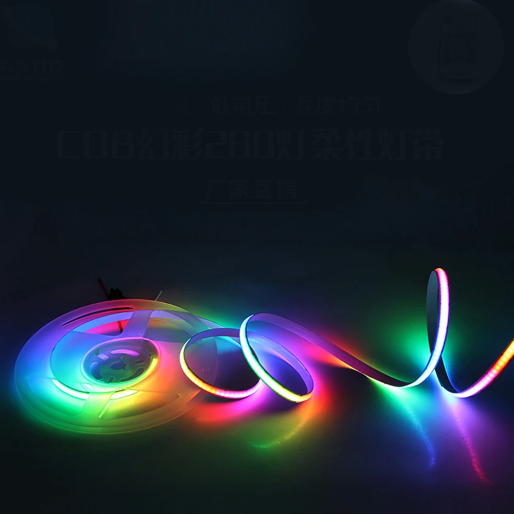 

Colorful ARGB COB Led Strip High Density SK6812 216LED/m LED Light Magic Digital Addressable LED Tape lamp Similar WS2812B 12V