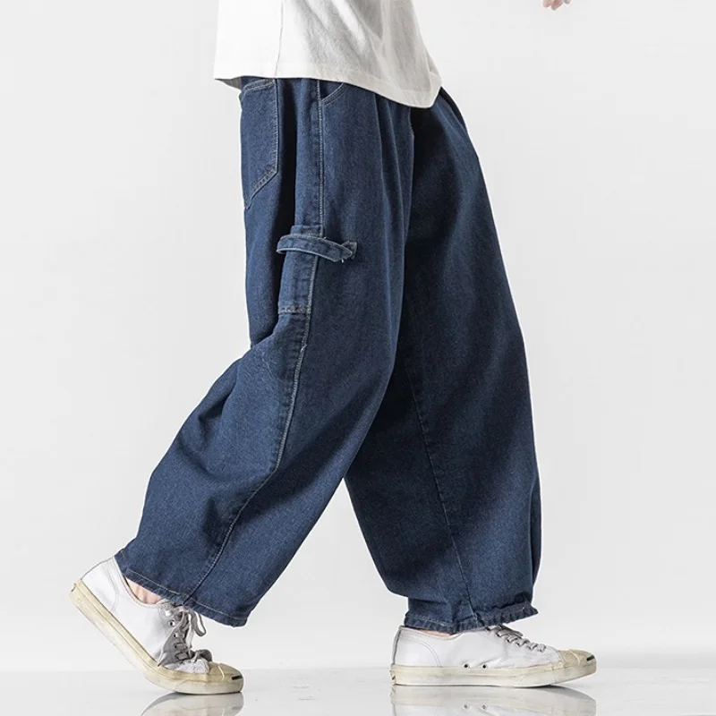 DEEPTOWN Classic Oversize Jeans Pants for Men Vintage Japanese Denim Trousers Male Retro Streetwear Loose Fashion Hip Hop Spring