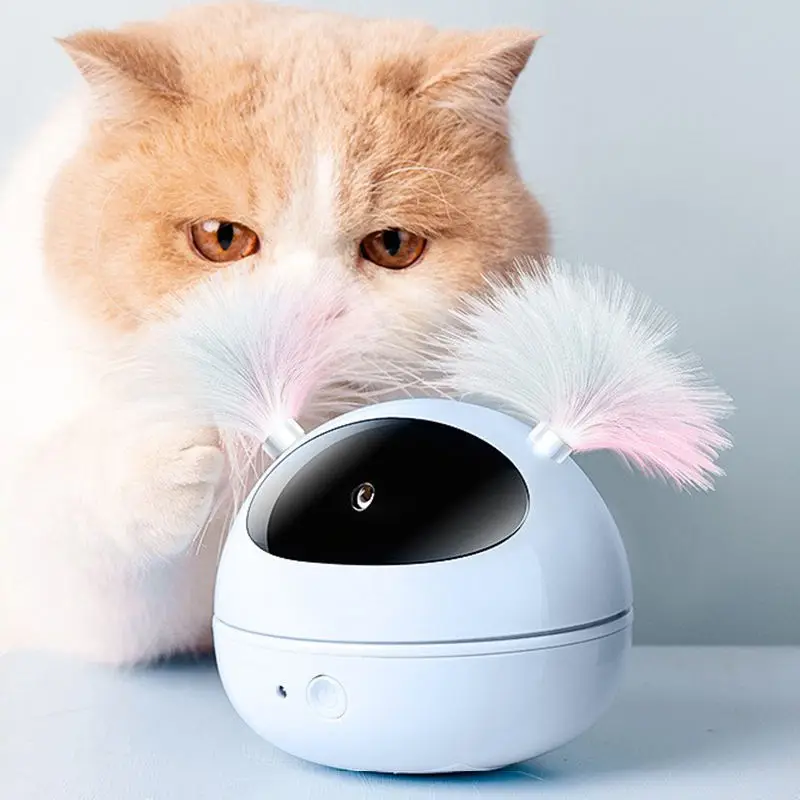 

Pet Laser Robot 360 Degrees Rotating Intelligent Electric Robot Interactive Roly-Poly Robot Indoor Cat Feather Toy Cat Supplies