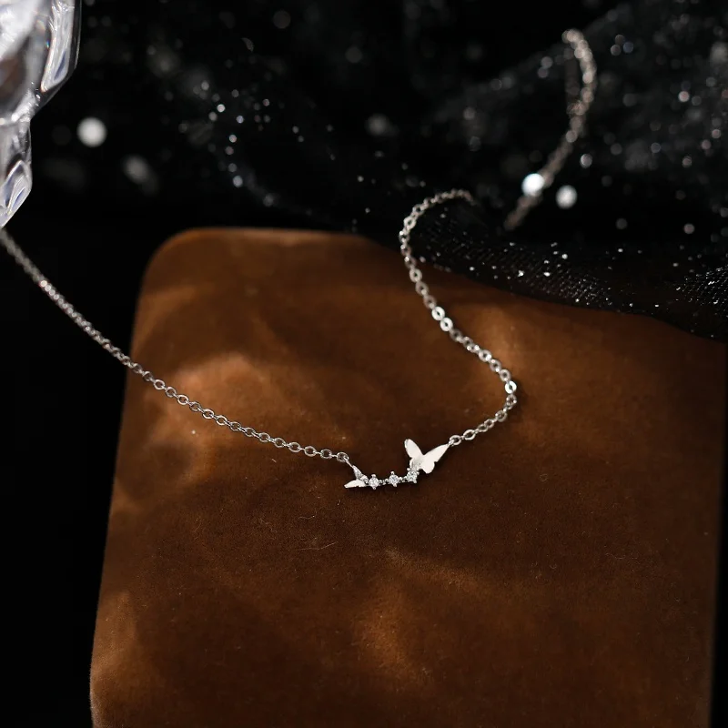 Женское ожерелье из стерлингового серебра 999 пробы новинка 2024 популярное колье