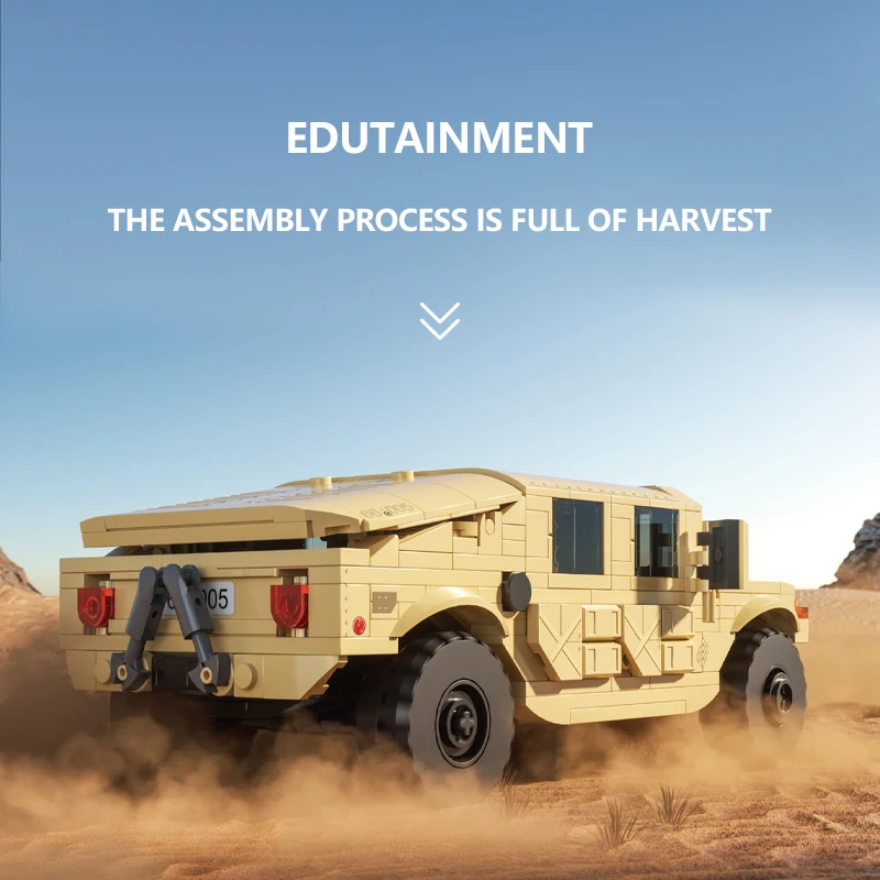 510 шт. военная машина H1 строительные блоки песчаный внедорожный автомобиль
