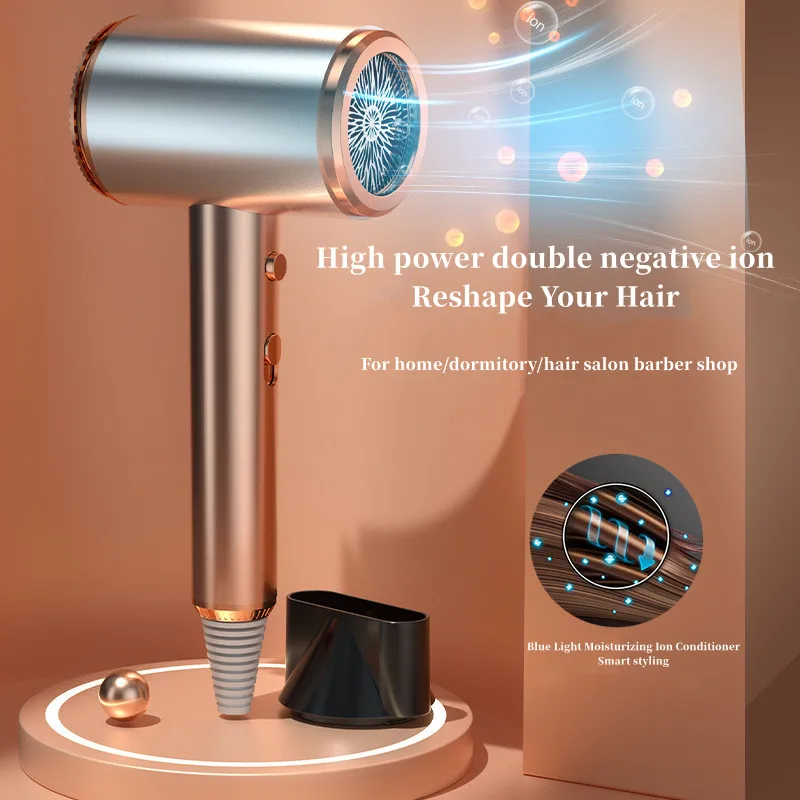 

High-power 2023 Genuine Hair Dryer Low-radiation Ultra-quiet Ion Hair Care Fast Drying with Concentrator, 3 Heat Settings