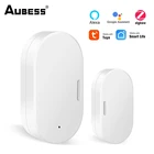 Датчик открывания и закрытия дверей AUBESS Tuya Smart Zigbee, детекторы для домашней безопасности, совместим с AlexaGoogle Home и приложением Tuya