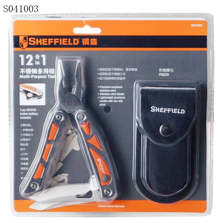 Многофункциональные плоскогубцы Sheffield S041003 12 в 1 складные длинные открывалка для
