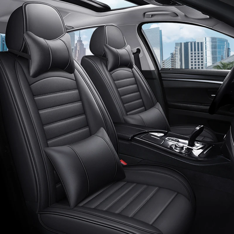 PU Leather Car Seat Cover For NISSAN Juke X-Trail GT-R Leaf Pathfinder NV 3500-2500 Patrol Y62 Interior Accessories