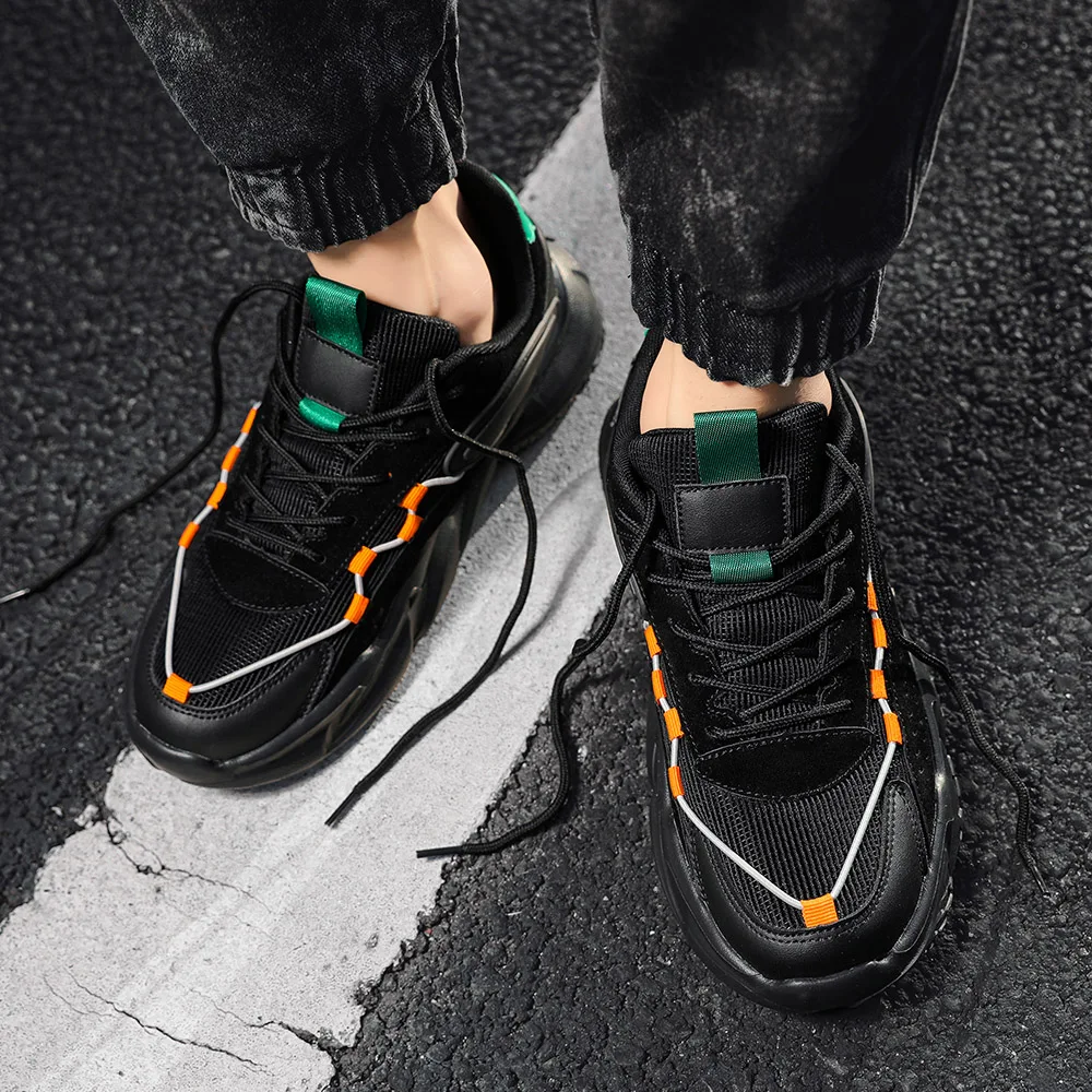 Mens Sneakers Breathable Running Shoes Athletic Training Sports Shoes Male Sneakers Running Jogging Footwear Size 39-46