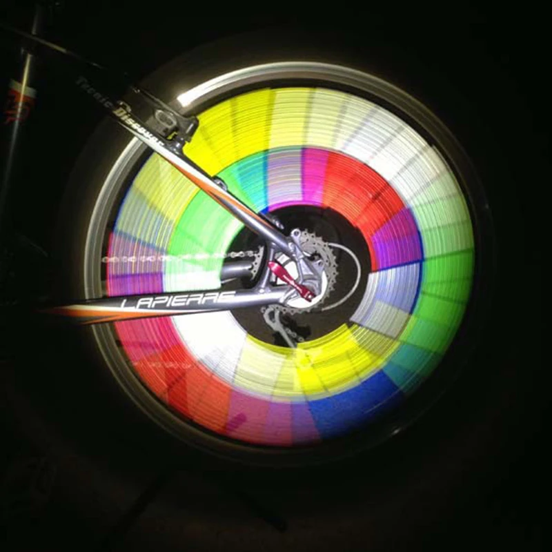 

12pcs Bike Bicycle Wheel Spokes Reflective Sticker Tube Night Riding Warning Safety Light DIY Cycling Reflector Tubes 75*5*5mm