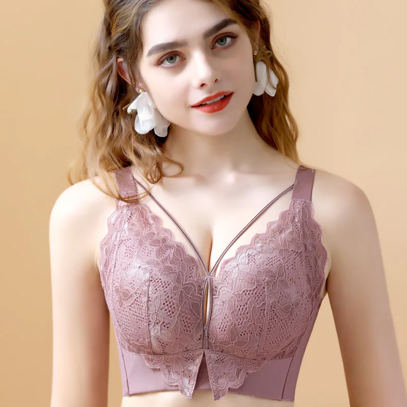 

Женский бюстгальтер с ультратонкой чашкой, бесшовное нижнее белье с кольцами из стали, удобный бюстгальтер с эффектом пуш-ап, женский дышащ...