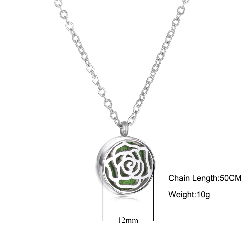 Новинка 12 мм Мини ожерелье для ароматерапии 316L нержавеющая сталь Древо жизни