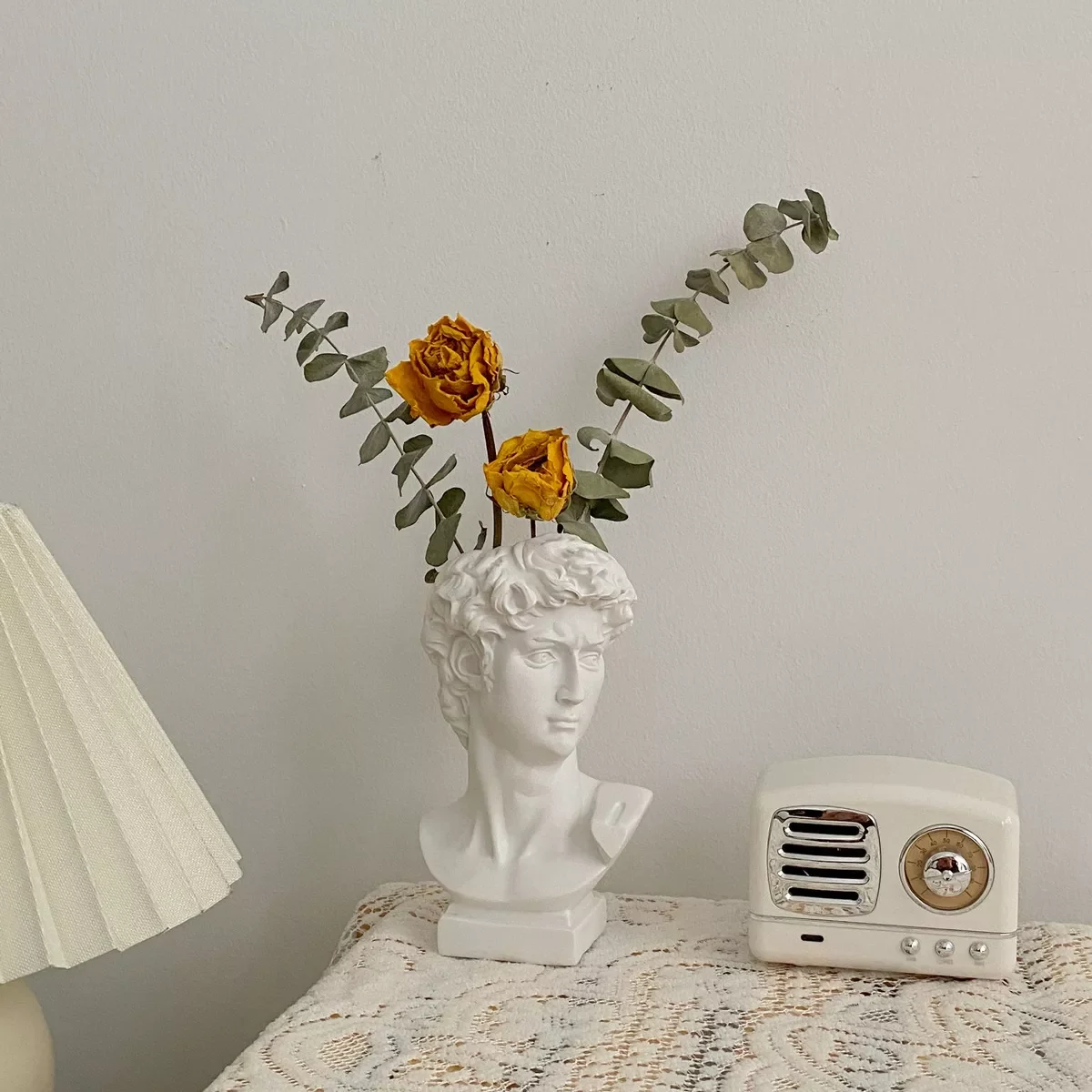 

Nordic Style Creative Portrait Vase Human Head Flower Vases Decorative Ornaments Resin Home Flowers Art Decor