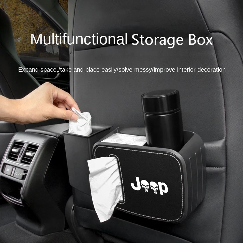 Car Seat Back Organizer Back Seat Storage Bag Multi-use Organizer Box For Jeep Grand Cherokee Renegade Wrangler Jeep Car