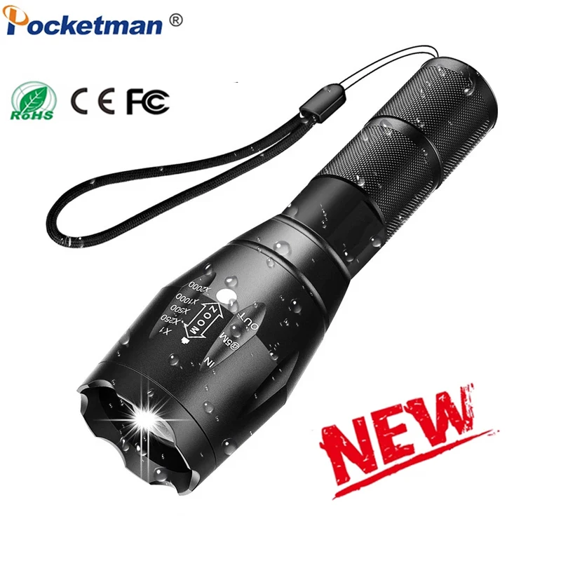 

Светодиодный фонарик, тактический Водонепроницаемый фонарик, масштабируемые фонарики, фонарик для кемпинга, карманный фонарик, новинка