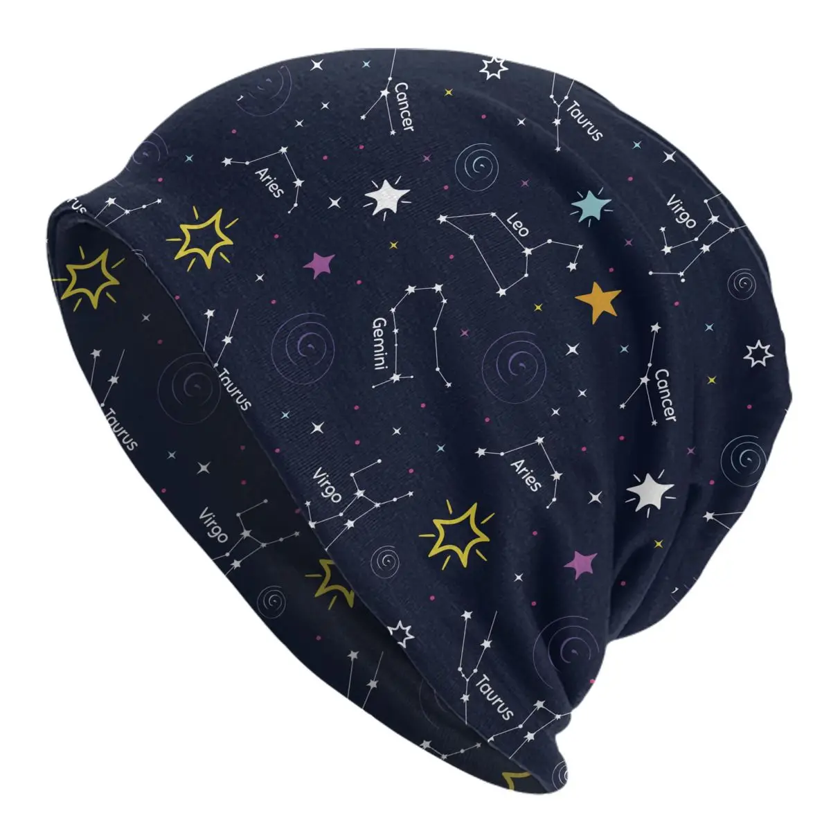 

New Knitted Cap Women Men Cap Spring Winter Elastic Zodiac Beanies Cap Wholesale