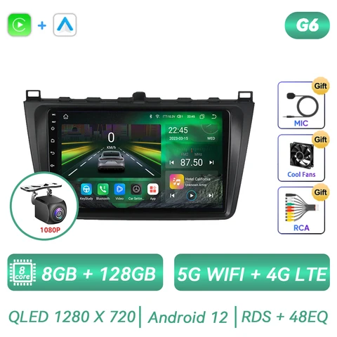 Для Mazda 6 Rui Wing Mazda6 GH 2008 2009 2010 2011 2012 2013 2014 2015 Android Car Radio Multimedia Video Player Navigation GPS Carplay Touch Screen Auto Stereo Intelligent System