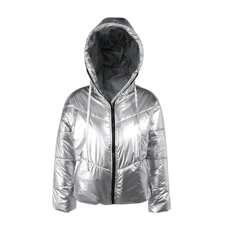 Women's 2021 Long-sleeved Hooded Cotton Jacket Europe and America Autumn and Winter New Style Zipper Thick Casual Jacket Women
