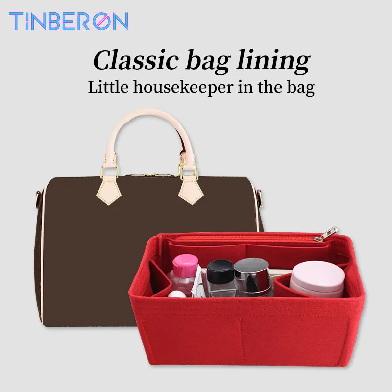 

Felt Purse Insert Organizer Bag in Bag Tote Handbag Inner Shaper Make Up Cosmetic Bags Organizer Insert TINBERON Felt Bags Liner