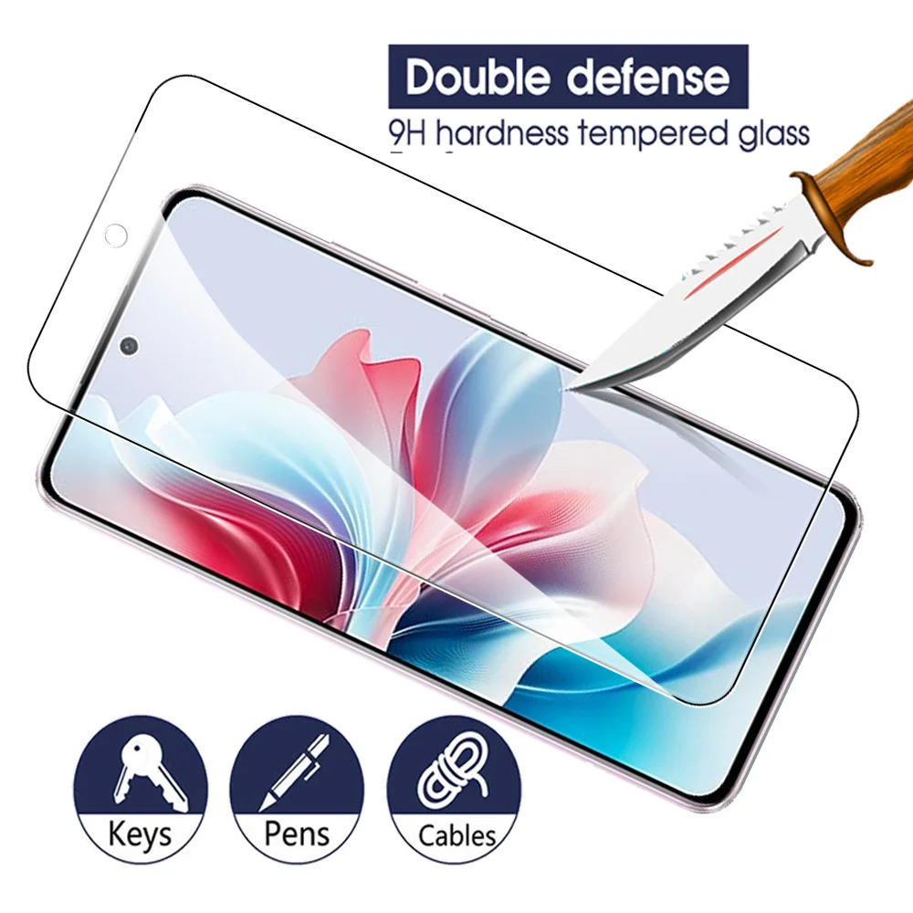 Для Oppo Reno11 F 5G Glass 3Pcs Захисне скло із загартованого скла для Reno 11 Reno11F Armor Cover Захисні