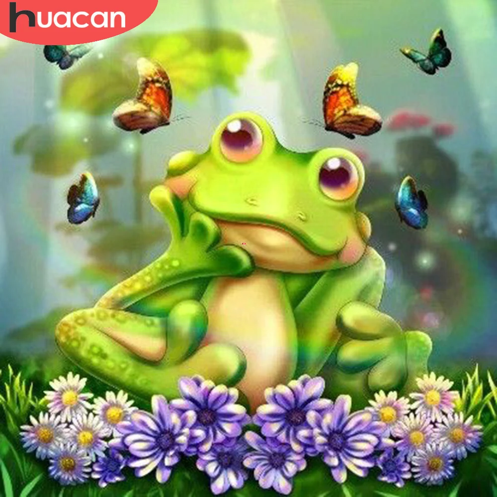

HUACAN Diamond Painting New Collection 2023 Frog Mosaic Animals Beads Embroidery Handicraft Home Decoration