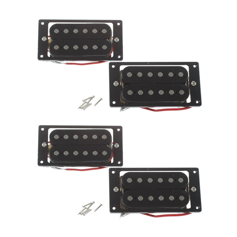 

4Pcs(2 Set)Black Humbucker Double Coil Electric Guitar Pickups + Frame Screw