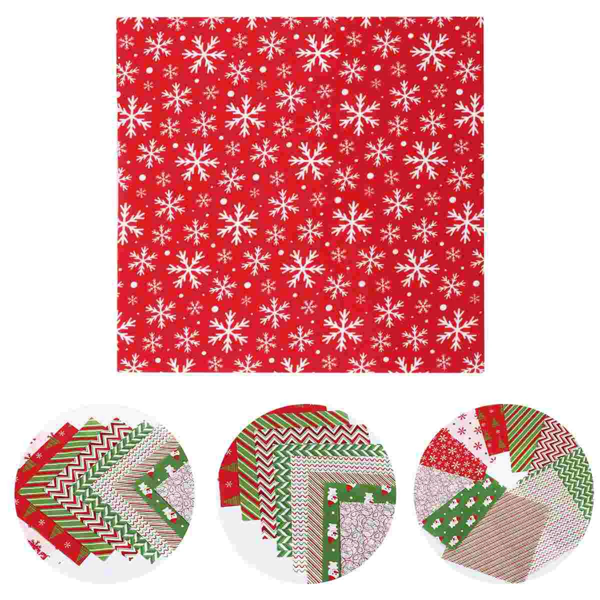 

Fabric Patchwork Christmas Craft Squares Quiltingcotton Bundles Precut Sheets Diy Sewing Holiday Embroidery Quartercloth Pre Cut