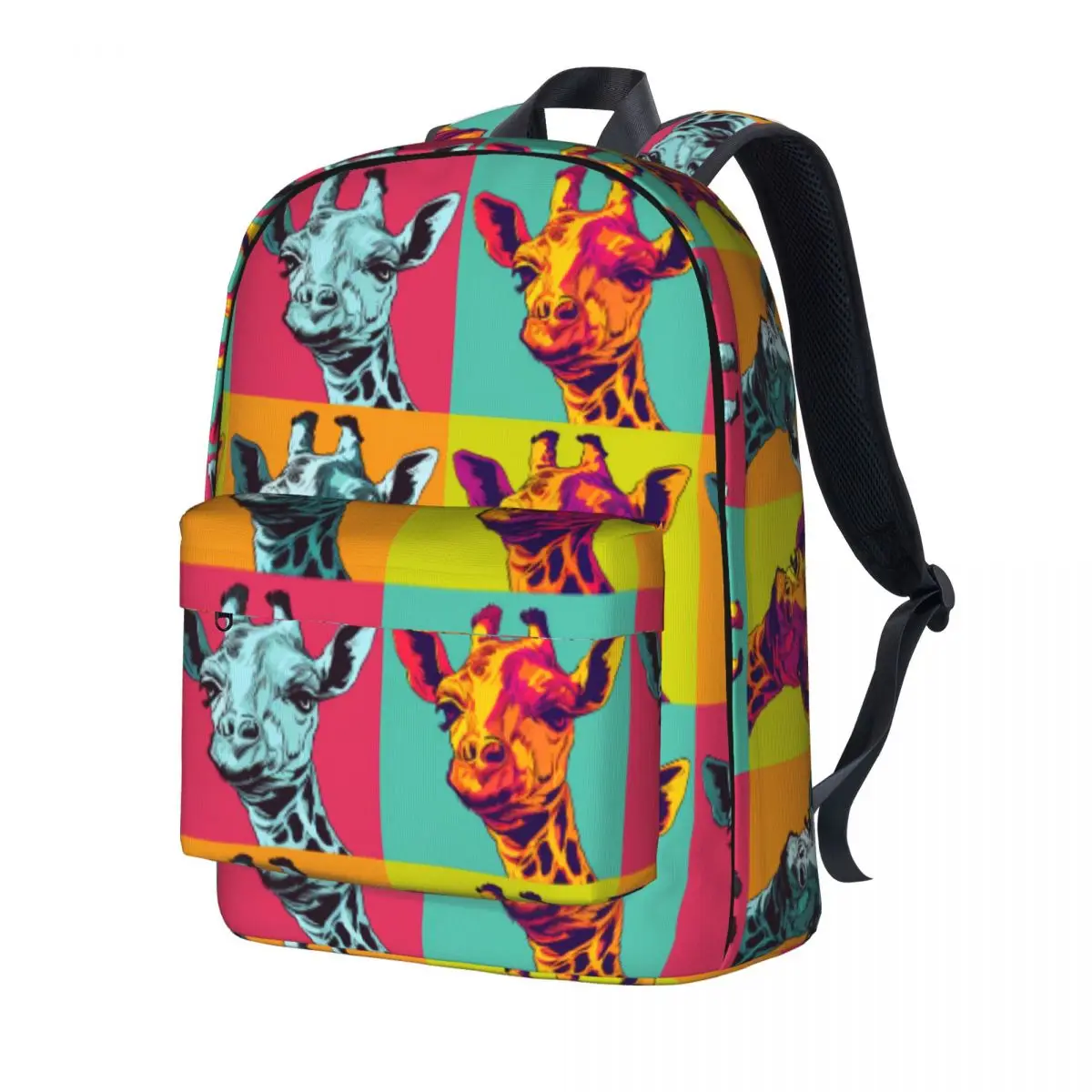 

Giraffe Backpack Memes Style Pop Art University Backpacks Teen Colorful Pattern School Bags Streetwear Rucksack