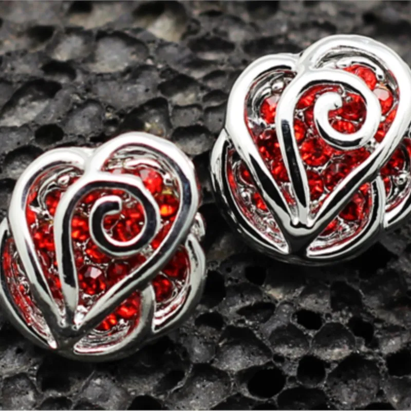 AAAA + стразы красная роза полые цветочные серьги-гвоздики летние модные ювелирные