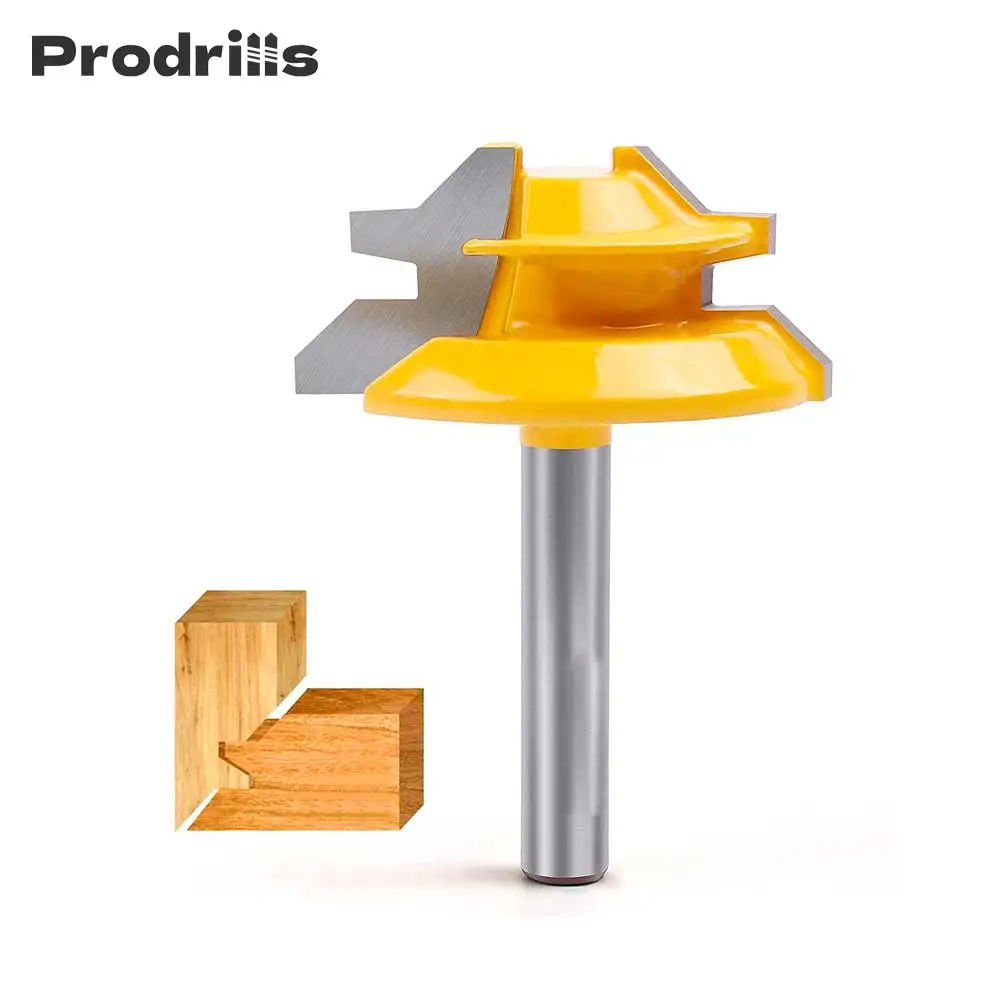 

Lock Miter Router Bit Tungsten 45 Degree Woodworking Cutter Tool 1/4'' Shank