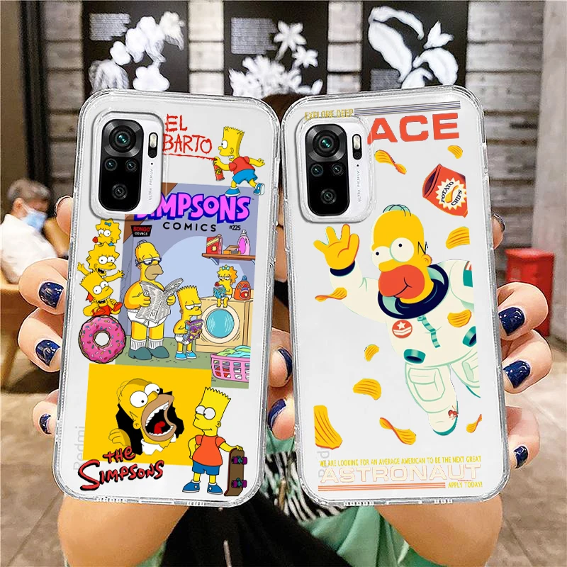 

The Simpsons Homer Disney Phone Case For Xiaomi Redmi Note 11E 11S 11 11T 10 10S 9 9T 9S 8 8T Pro Plus 5G 7 Transparent Cover