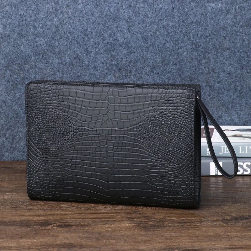 Высококачественная кожаная сумка мужской клатч из натуральной кожи