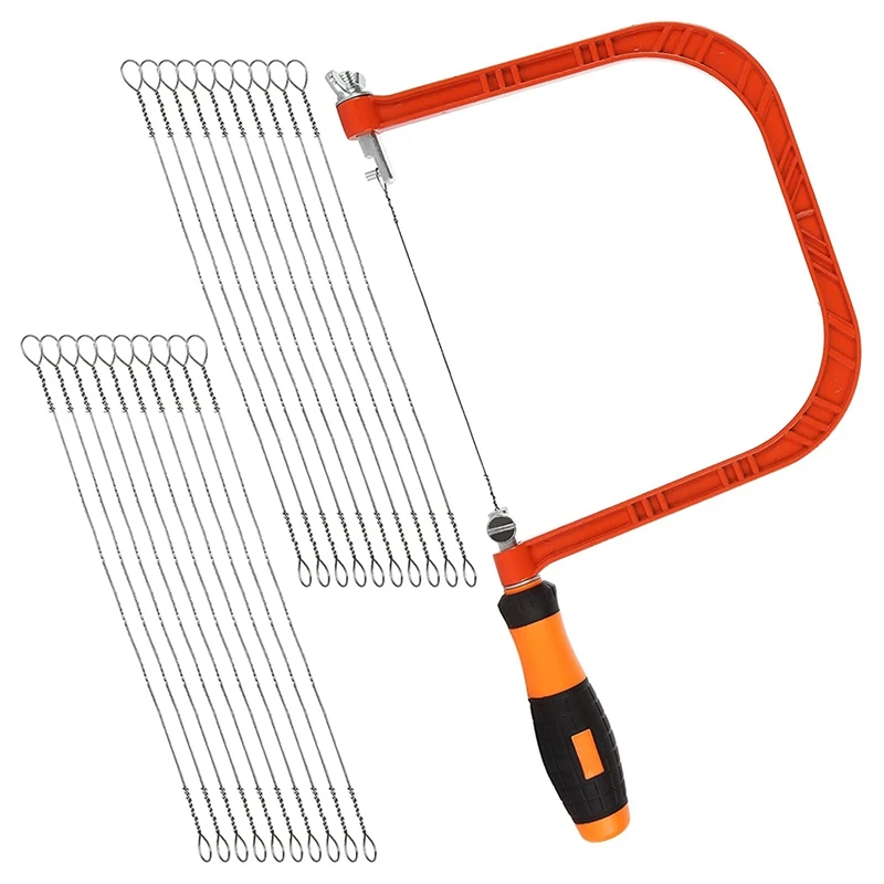 

6 Inch Coping Saw Hand Saw, Fret Saw Coping Frame And Extra 20 Pcs Replacement Blades Set For Wood,Plastic, Rubber, Ect