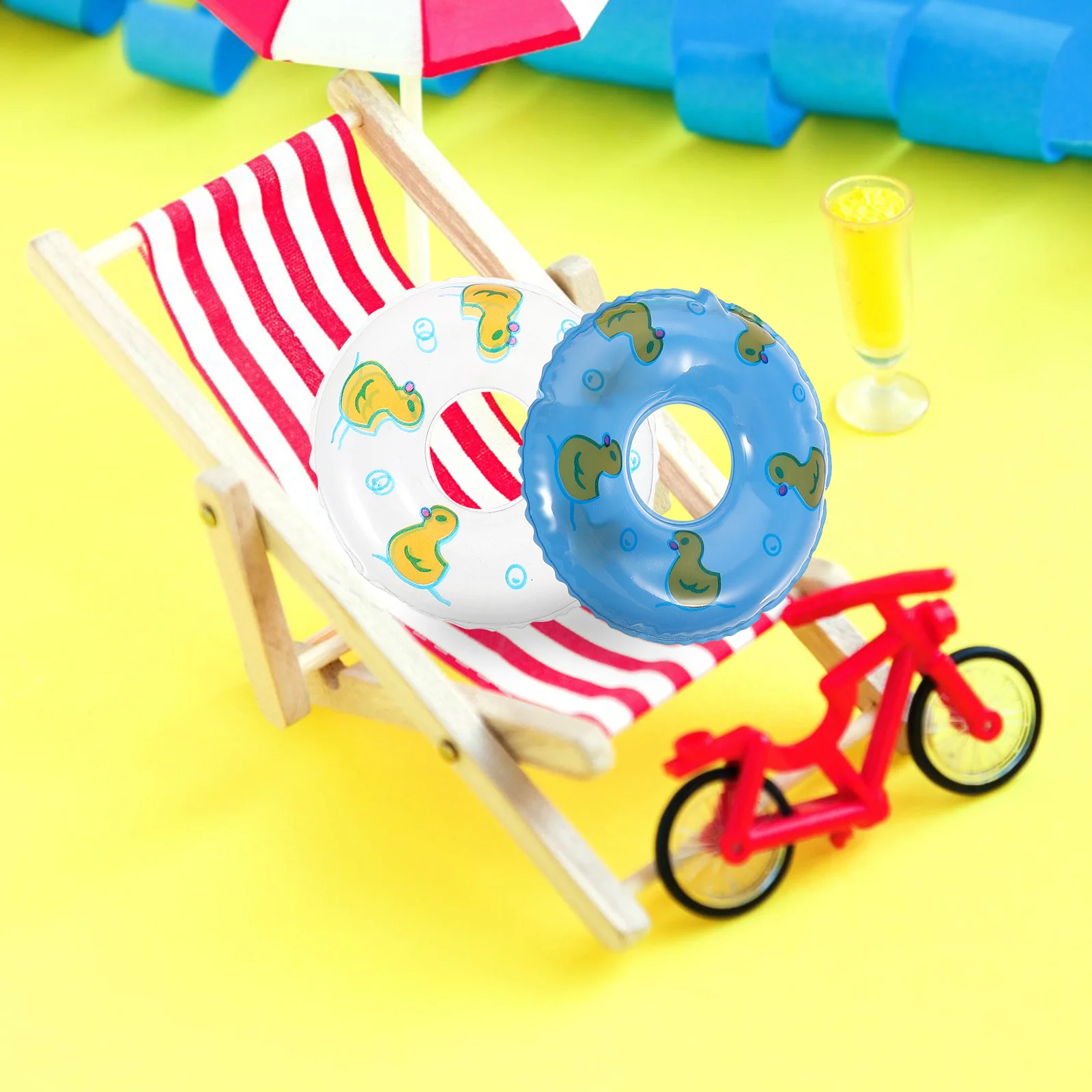 

5 Pcs Household Products Mini Photo Props Swimming Rings Models Accessories Ornaments Miniature Baby