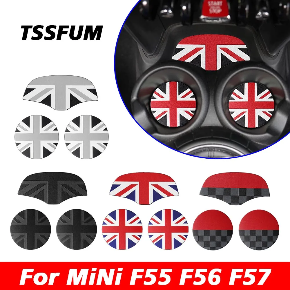 Кожаная подушка для автомобильной чашки Union Jack подставка хранения канавки Mini Cooper