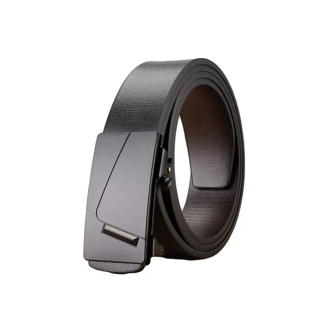 

Belt Classic Luxury with Buckle Smooth Faux Leather Waistband Male Present Business Strap Fashionable Accessory A 100cm