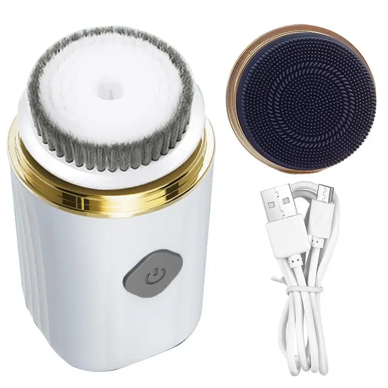 

Facial Cleansing Brush Face Scrubber 2 In 1 Rotating Face Cleansing Brush Face Skincare Tools For Massaging And Deep Cleansing