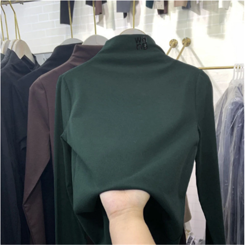 

Корейская темпераментная облегающая Повседневная однотонная Офисная Женская одежда со стразами толстые осенне-зимние пуловеры сохраняют тепло