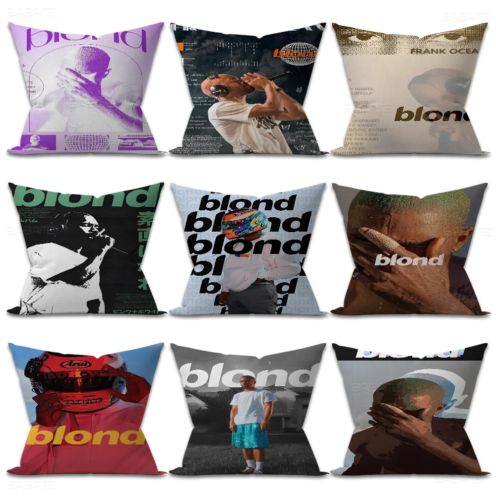 Singer F-Franke-Ocean Blonde Cushion Cover Inches Farmhouse Decor Home Throw Pillow Covers For Couch Decorations