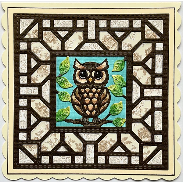 

Owl Frame Metal Cutting Dies Scrapbooking Embossing Stencils Blade Punch Cut Template Photo Paper Card Album Decor