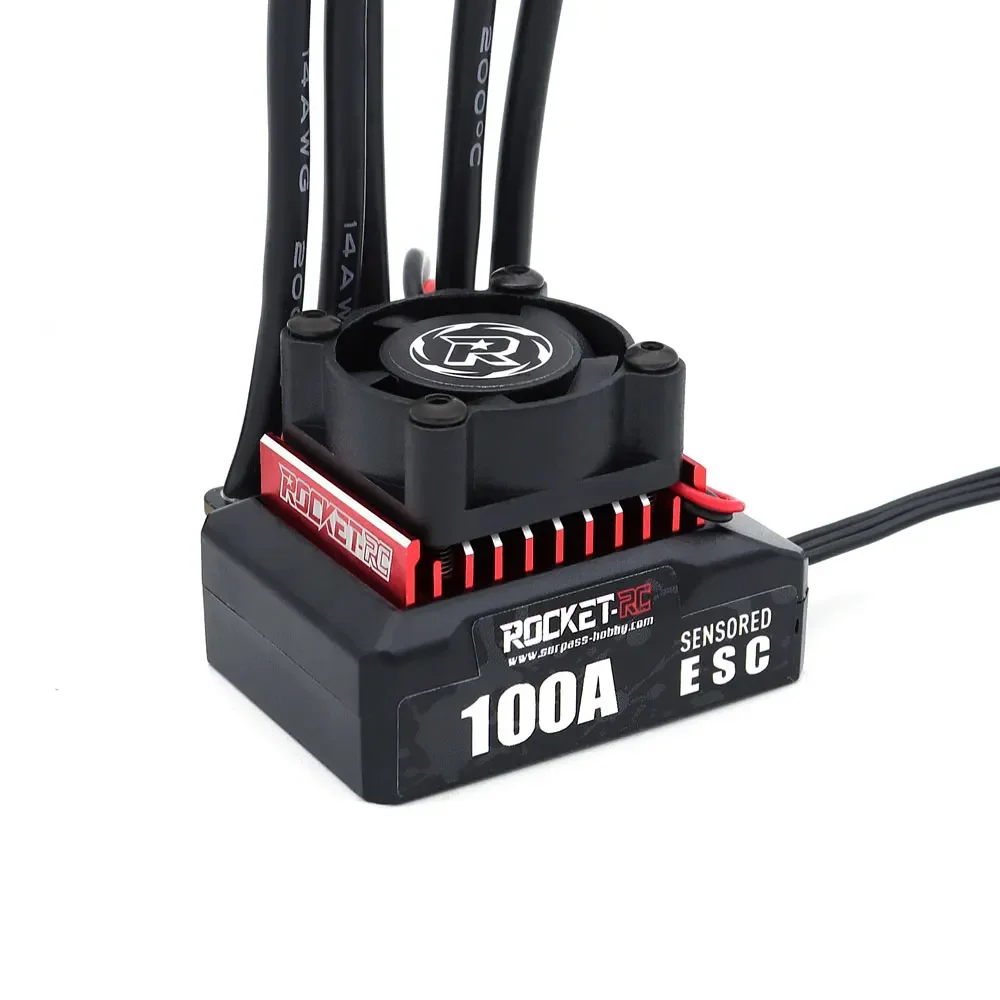 Фото Бесщеточный электронный регулятор скорости UniFlyROCKET-RC 100A ESC с датчиком, 2-3S, для радиоуправляемых дрифт-машин 1/10, 380/390/540, с датчиком, бесщеточный №4