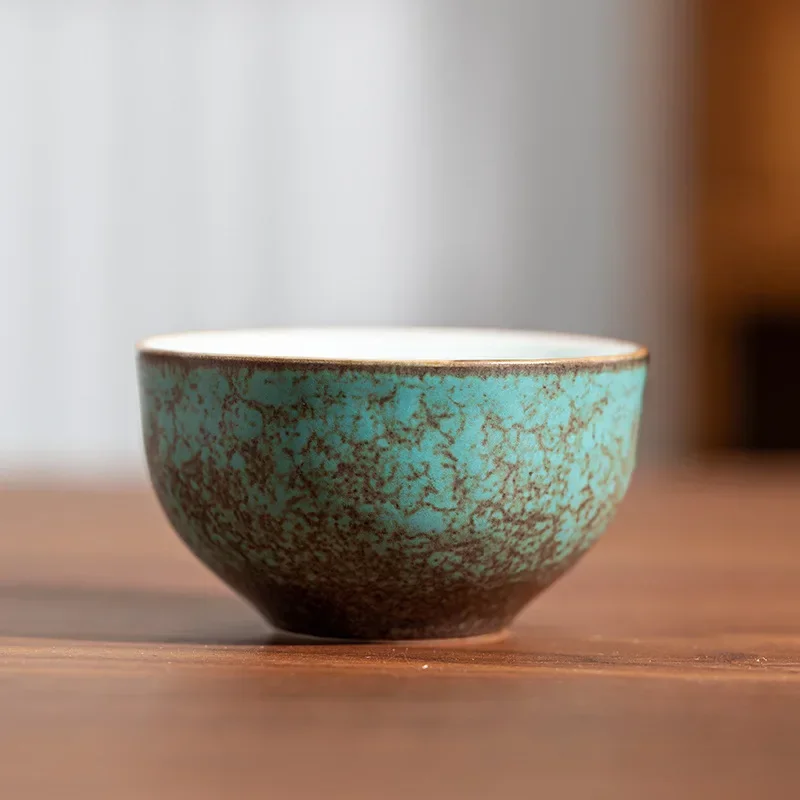 

Чайная чашка в японском стиле, винтажная Керамическая маленькая чашка, глазурованная чашка с трещинами, чашка для чая в стиле ретро, фарфоровая чашка кунг-фу, китайские чашки и кружки