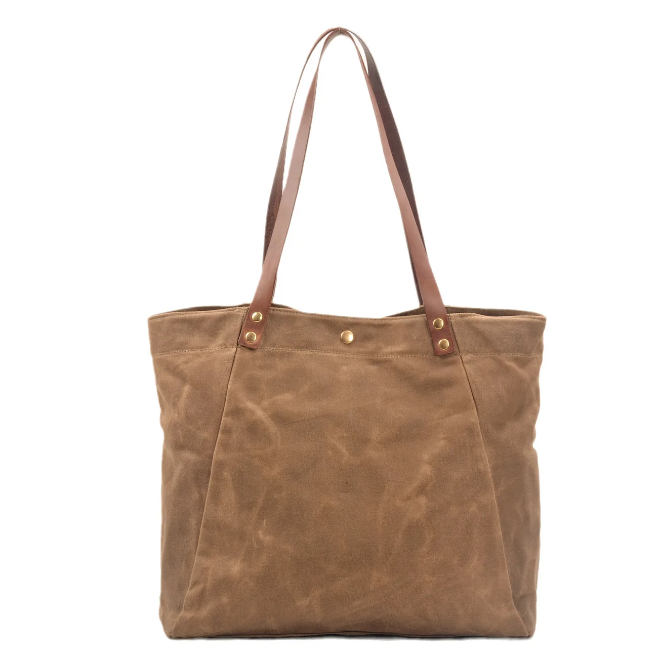 

Vintage Waterproof Soft Wax Canvas Women's Bag Handbag Shoulder Bags Casual Large Capacity Pleated Tote Bags Shopping Bag