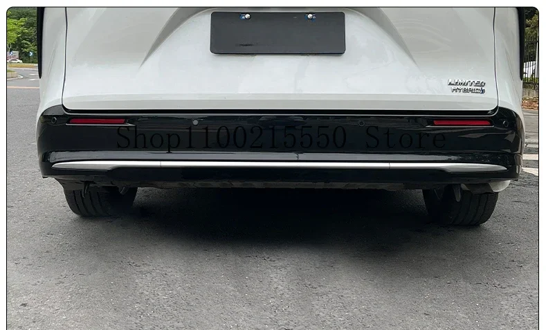 Для TOYOTA Sienna 2021 2022 автомобильные аксессуары ABS хромированный задний бампер