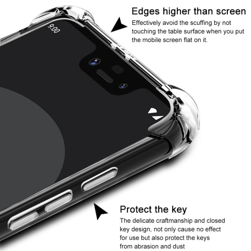 Мягкий чехол из ТПУ с подушкой безопасности для Motorola Moto G64 MOTO G54 Power Edition прозрачный